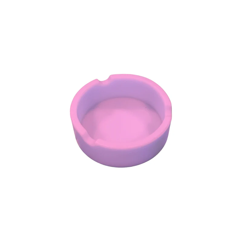 Cinzeiro de Silicone Redondo Fluorescente Pequeno - Rosa