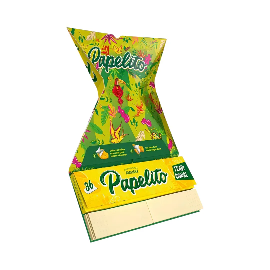Seda King Size Papelito Tradicional com Bandeja e Piteira